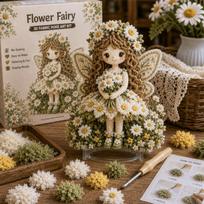 Thick Board Flower Fairy Poke Art Kit Handmade Embroidery Craft Set DIY Poke Art  Craft Lovers Style 5 brown