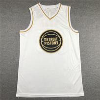 Vyriški Detroit Pistons krepšinio marškinėliai, individualiai siuvinėti 25 Rose 33 Griffin 10 Drummond 1 Thomas 90 Rodman medvilninis sportinis marškinėlis XXL