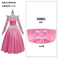 Grimm fairy tale cos costume sleeping beauty arlo princess dress performance costume cosplay costume cosplay retro costume M pink