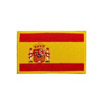 Spain PVC Embroidered Flag Patch Velcro Badge for Clothing Accessories