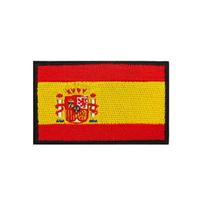 Spain PVC Embroidered Flag Patch Velcro Badge for Clothing Accessories