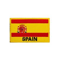Spain PVC Embroidered Flag Patch Velcro Badge for Clothing Accessories