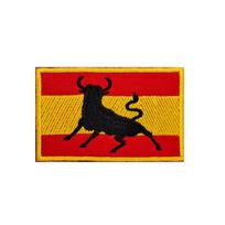 Spain PVC Embroidered Flag Patch Velcro Badge for Clothing Accessories
