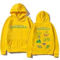 Pandora-world Men Hoodie Front Pandora Gradient Print, Creature Map Back Graphic, Soft Fleece Sweatshirt for Sport Daily Wear 3XL geltona