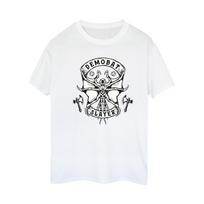 Netflix Womens/Ladies Stranger Things Demobat Slayer Cotton Boyfriend T-Shirt XXL balta