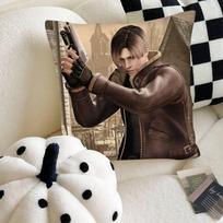 Leon Kennedy R-Resident E-Evil Pagalvės užvalkalas Madingas kvadratinis pagalvės užvalkalas Miegamojo, sofos, svetainės Ins dekoracija Laisvalaikis 22x22Inch