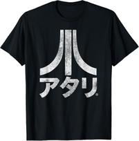Atari Vintage Japanese Kanji Logo Retro Video Game T-Shirt L įvairiaspalvis