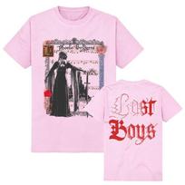 Lost Boys kardas Marškinėliai Phoebe Bridgers Dainininkė Grafinis Marškinėlis Grafinis Spaudinys Prekės Unisex Gatvės Stilius Trumpomis Rankovėmis Medvilniniai Marškinėliai XS rožinė