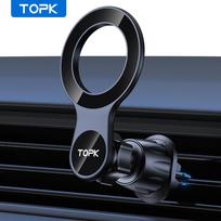 TOPK for MagSafe Car Phone Holder,Magnetic Car Phone Mount,Hands Free Air Vent Phone Holder Car Clip for iPhone Mag Safe Case For Air Vent gray
