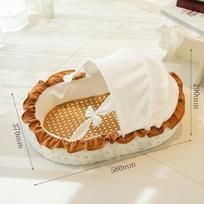 Prancūziško stiliaus katės guolis su nuimamu užvalkalu Daugiafunkcinė augintinio lovelė Lauko katėms Minkštas lizdas Britų trumpaplaukis Ragdoll French-style Cat Nest Cool Mesh white