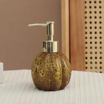 soap dispenser Pumpkin ceramic hand sanitizer bottle shampoo and shower gel press and dispense bottle     decoration   dispenser brown