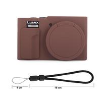 Silicone Case for Panasonic Lumix TZ99 ZS99 Camera Soft Rubber Shockproof Protective Cover with Lens Cap & Hand Strap ruda