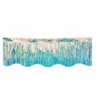38x300CM Wave Banner Colorful Backdrop Curtains Party Decoration Rain Silk Curtain  Wedding Party white