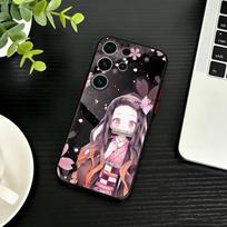 Nezuko K-Kamado telefono dėklas Samsung S26, S25, S24, S23, S22, S21, S20, Ultra, Plus, FE juodam minkštam dėklui Samsung S235G black