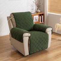 Thicken Recliner Sofa Cover  Corduroy Seat Pad Slipcover Single Power Recliner Chair Electric Functional Sofas Cover black