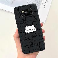 For Xiaomi Poco X3 Pro Case Poco X3 NFC Cover Flower Cute Cat Painting Bumper Shell On PocoX3 X3Pro x3nfc Soft Luxury Silicone Poco X3 NFC
