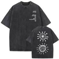 2026 Harry Styles Together Tour Vintage Washed T-Shirt Men Women Pop Music Fashion Oversized Cotton Graphic Short Sleeve T Shirt Streetwear Tee Tops L gray