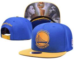 NBA Warriors Amerikietiško Krepšinio Siuvinėta Kepurė Plokščiu Krašteliu Kepurė Vyriška Moteriška Reguliuojama Hip Hop blue