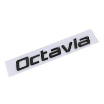 3D ABS Chromo Juodas Logotipas Octavia Raidės Automobilio Galinės Bagažinės Lipdukas Skoda Octavia 1 2 3 4 MK3 MK4 MK5 RS VRS Priedai dncp95 white