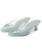 Skėtis kelyje Moteriški Signature Jelly Mules Stikliniai Atvirais Pirštais Aukštakulniai Black/240 white