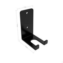 Barbell and Plate Storage Rack SpaceSaving Wall Hanger Sturdy Steel Construction black