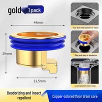 Weight-Bearing Deodorant Floor Drain Valve: Anti-Backflow, Anti-Odor, Universal Bathroom Solution blue