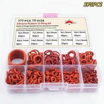 370Pcs Silicone O Ring Sealing Assortment Kit Heat Resistant Assorted Sizes for Car Auto Repair brown