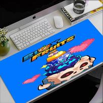Blox Fruits Theme Mouse Pad, Non Slip Rubber Base, Multifunctional Office & Home Decor, Perfect for Workspace Personalization. 30cmx60cm blue