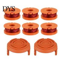 4/6 vnt. atsarginės ritės valo dalys žolės pjovikliui kraštų apipjovėjui su dangteliu WORX WA0010 6Pcs Spool+2Pcs Cap
