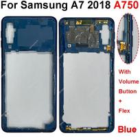 1PCS For Samsung Galaxy A70 A7 2018 SM-A705 SM-A750 Middle Frame Housing With power volume button Replacement Parts A70 A705  Black white