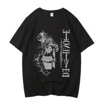 Death Note cotton top tees teen Pastel streetwear Retro 80s Punk korean clothes korean clothes harajuku Punk anime Comfortable5 L gray