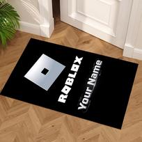 Roblox Personalized Text Floor Mat Design for Foyer Kitchen Balcony Decorate room Anti-slip Rug Anime Office Decor Perfect Gift for Women/Men 40cmx60cm brown