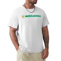 Mercadona logotipas Juokingi marškinėliai Būtini vienspalviai marškinėliai 2XL white