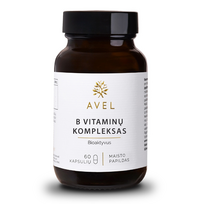 AVEL bioaktyvus B vitaminų kompleksas, 60 kapsulių