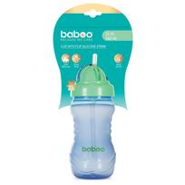 Baboo gertuvė su silikoniniu šiaudeliu, 360ml, 9+ mėn, mėlyna