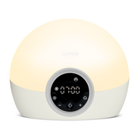 LUMIE Bodyclock Spark 100 šviesos žadintuvas su 30 min. saulėtekiu, pritemstančiu ekranu ir garso signalu