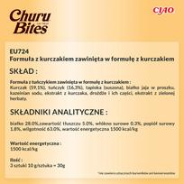 INABA Churu Bites Chicken recipe wraps - cat treats - 3x10 g