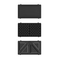 Black+Decker BXSA754E Toaster with 3 interchangeable plates