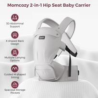 Momcozy Air Mesh Hip Seat Baby Carrier, Grey