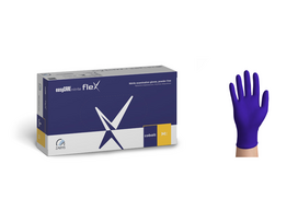 ZARYS easyCARE nitrile fleX nitrilinės vienkartinės pirštinės be pudros, kobalto mėlynos, S dydis, 100 vnt.