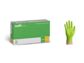 ZARYS easyCARE nitrilinės vienkartinės pirštinės be pudros, žalios, M dydis, 100 vnt.