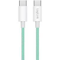 Logilink USB-C 0.5m w nylonowym oplocie zielony CU0346