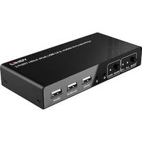 Lindy 2 Port KVM Switch HDMI 4K60, USB 2.0 & Audio, KVM Switch 32809