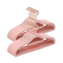 Drabužių pakabos iš ABS plastiko su metaliniais kabliais, šviesiai pilkos–tamsiai pilkos, 42 × 0,5 × 21,5 cm, 30 vnt.