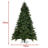 Dirbtinė kalėdinė eglutė su LED apšvietimu, žalia, 240 cm
