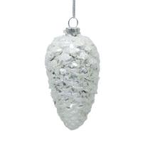 Kalėdinis eglutės žaisliukas, stiklinis, 10 cm