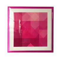 Akrilinis sieninis paveikslas rėmelyje, rožinis, 80 × 80 × 3,3 cm