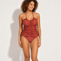 Tankini maudymosi kostiumėlis moterims Bonprix, raudonas
