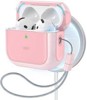 Apple AirPods 4 ESR Orbit Halolock MagSafe dėklas jūsų ausinėms rožinės spalvos