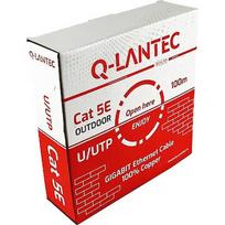 Q-LANTEC U/UTP cat. 5e data cable, outdoor dry PE, Fca, 100m KIU5OUTS100Q